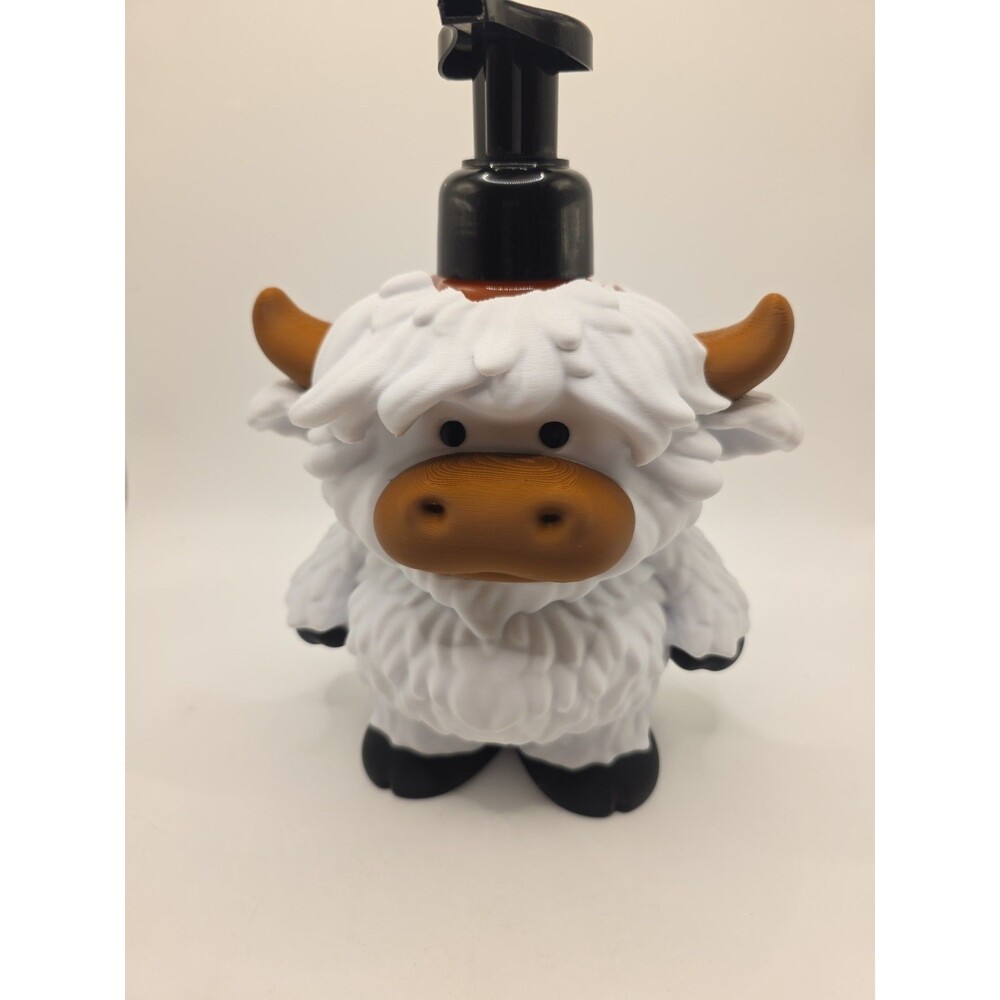 Highland Cow Soap Dispenser 3d Printed Holder Fits Bath Body Works Foaming Soap